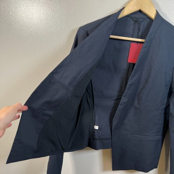 Tommy John Go Anywhere Tech Stretch Blazer Jacket Womens Size Large Black Work - Picture 9 of 11